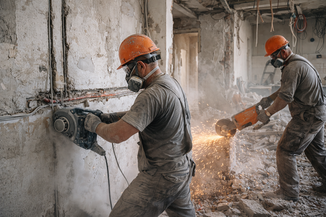 Штробление и алмазная резка